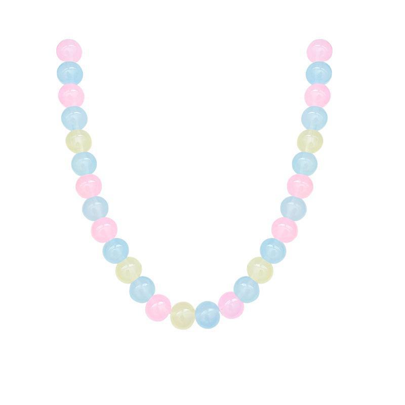 Colorful Dopamine Beaded Necklace for Women - Cute, Light Luxury Gift for Girlfriends