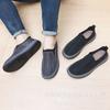 Spring and Autumn New Men's Cloth Shoes Casual and Breathable Dad Shoes Soft Sole Lightweight and Comfortable Middle and Old Stepping Shoes