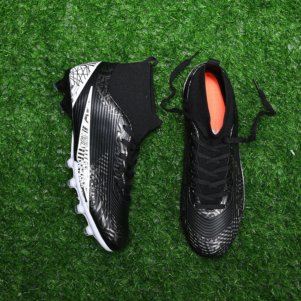 2024 Football Boots Long Spikes High Ankle Soccer Shoes FG Outdoor Grass Cleats Soccer Boots Training Sport Football Shoes