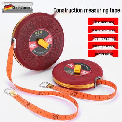 Leder & Faser Weiches Maßband - 10/20/30/50/100m Flexibles Lineal Werkzeug für genaue Stoff-/Maßmessung