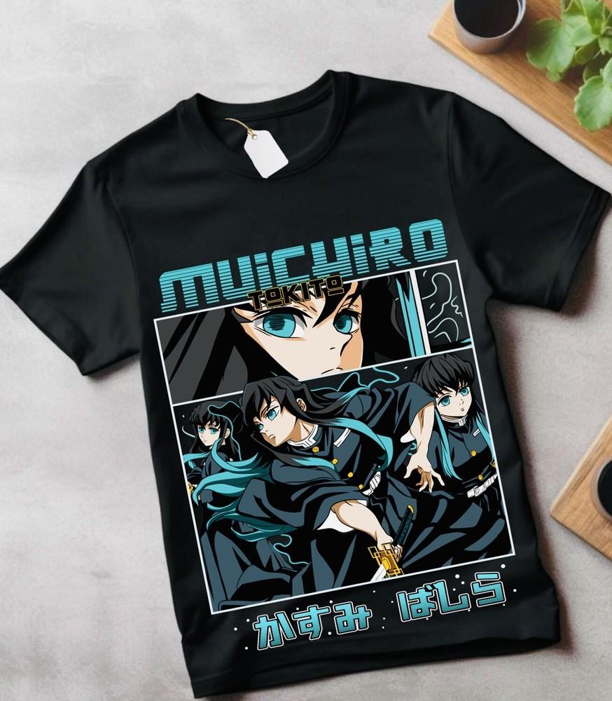 

Muichiro Tokito T-shirt Kimetsu no Yaiba Demon Slayer Anime gift unisex clothes 4XL