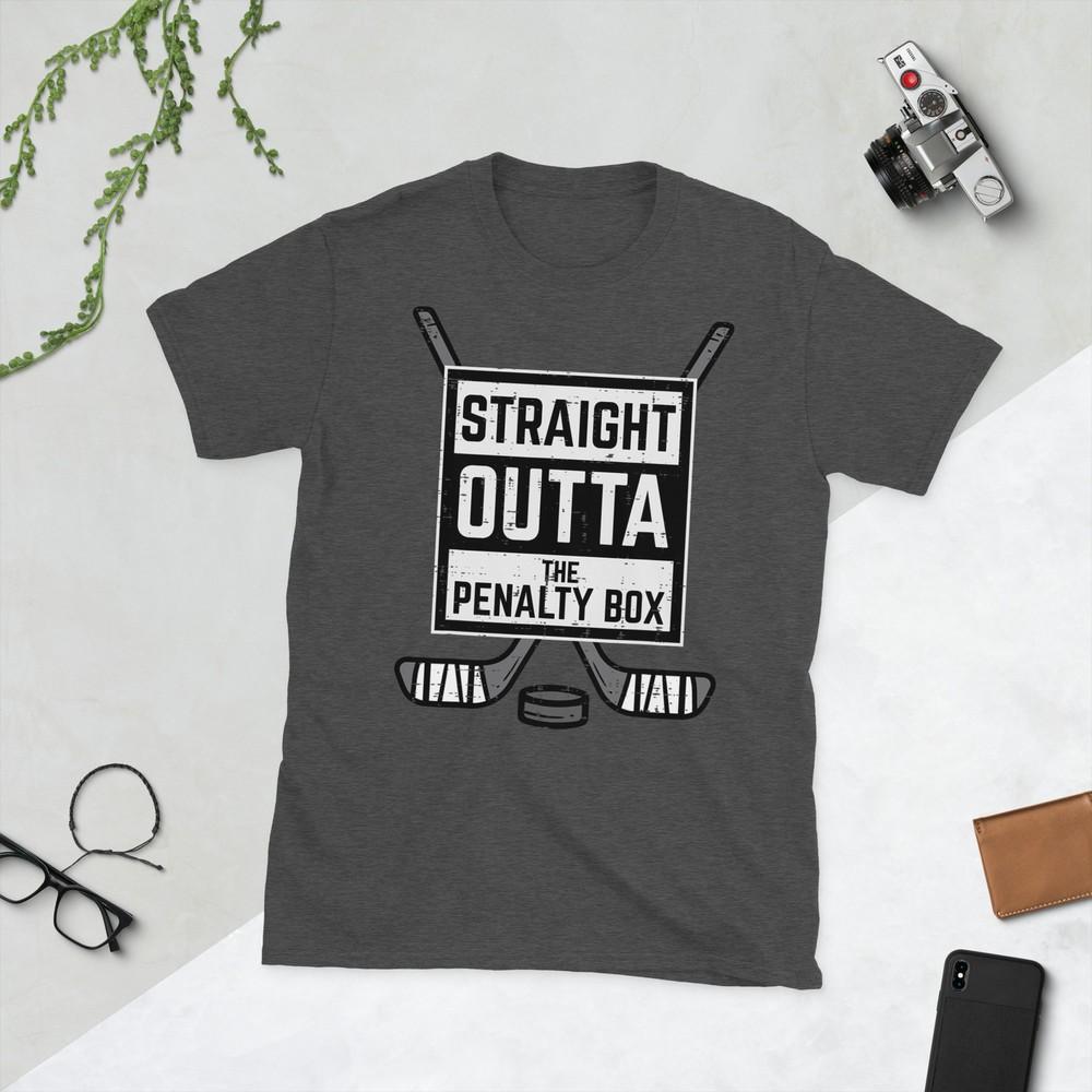 Ice Hockey Straight Outta Penalty Box Funny Unisex Boys Kids Tshirt
