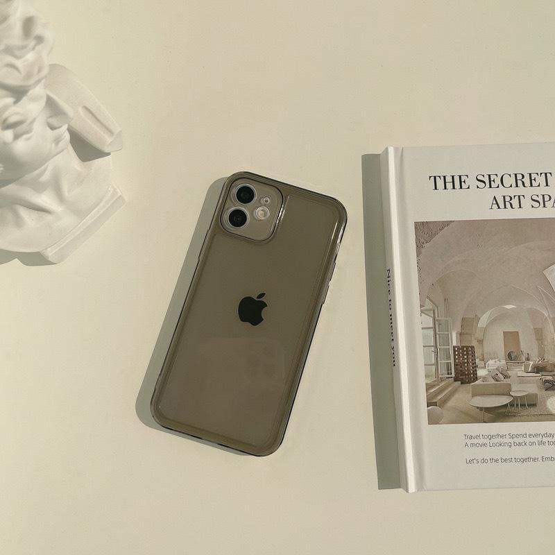 Transparent Simple Pure Color Case for iPhone 15 Pro Max, Apple 12, 14, XS - Japanese & Korean Style
