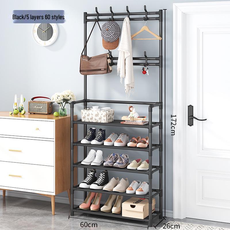 Modern Entryway Shoe and Coat Rack Cabinet: Multifunctional Storage for Shoes, Hats, and Coats