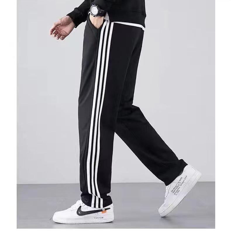 Men's Trendy Spring Three-Stripe Straight-Leg Sweatpants