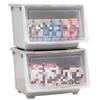 Side-Opening Extra-Large Stackable Plastic Storage Box for Living Room Toys