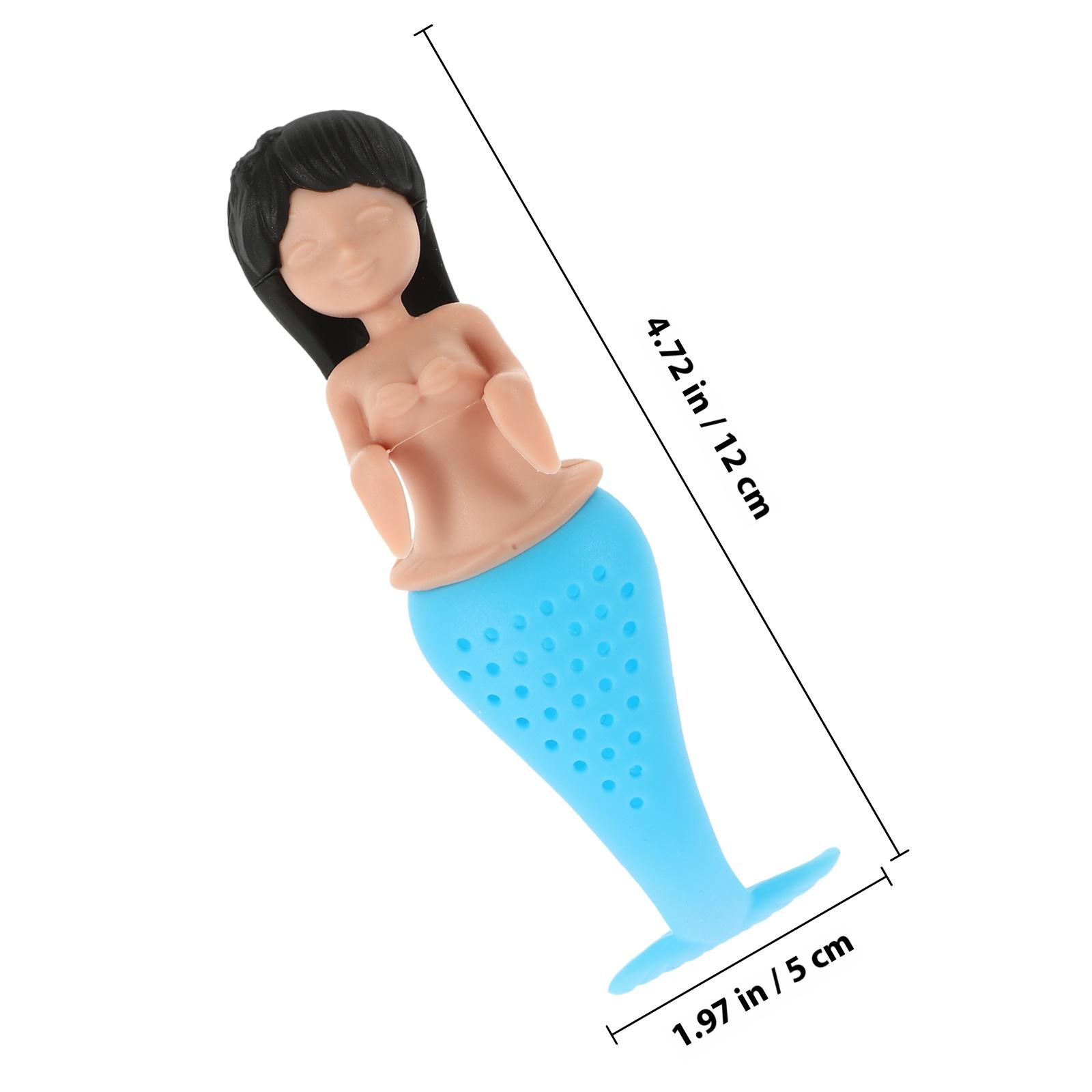 

Silicone Infuser Mermaid Design Fine Mesh Filter For Loose Clean Kitchen Gadget Tea Leaf Infuser Silicone Tea чорний
