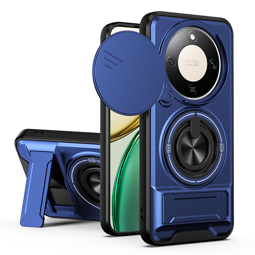 Etui na Honor X9D 5G Etui na Honor X70 Pokrowiec Obrotowy Pierścień Ochronny Aparatu Przesuwany Stojak Odporny na Wstrząsy Capa Funda