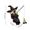 Crafts Witch Figurines Funny Halloween Witch Sculpture Fishing Witch Statue  Background Layout