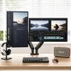 ETHU Dual PC Monitor Inch Load VESA Display Full Motion Arm, 17-35 Compatible, 2-11kg Capacity, Compatible, Stand, Adjustable, Black.