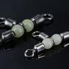 Bearing Rolling Triple Solid Ring Fishing Tackle Fishing Swivel Fishing Connector Luminous Beads