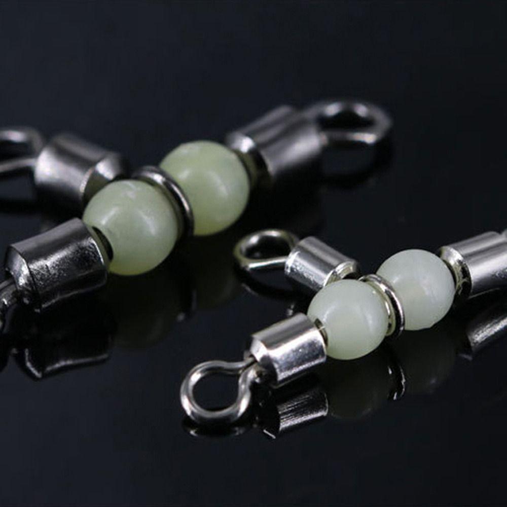 Bearing Rolling Triple Solid Ring Fishing Tackle Fishing Swivel Fishing Connector Luminous Beads