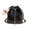Premium Texture College Style Shoulder Bucket Bag Women'S Large Capacity Pumping Belt Casual Simple Backpack