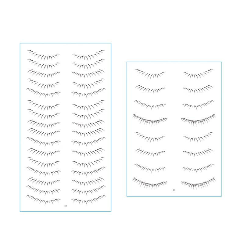 2023  Lower False Eyelash Tattoo Stickers Ladies Eyelash Stickers Girls Eye Stickers Makeup Tools