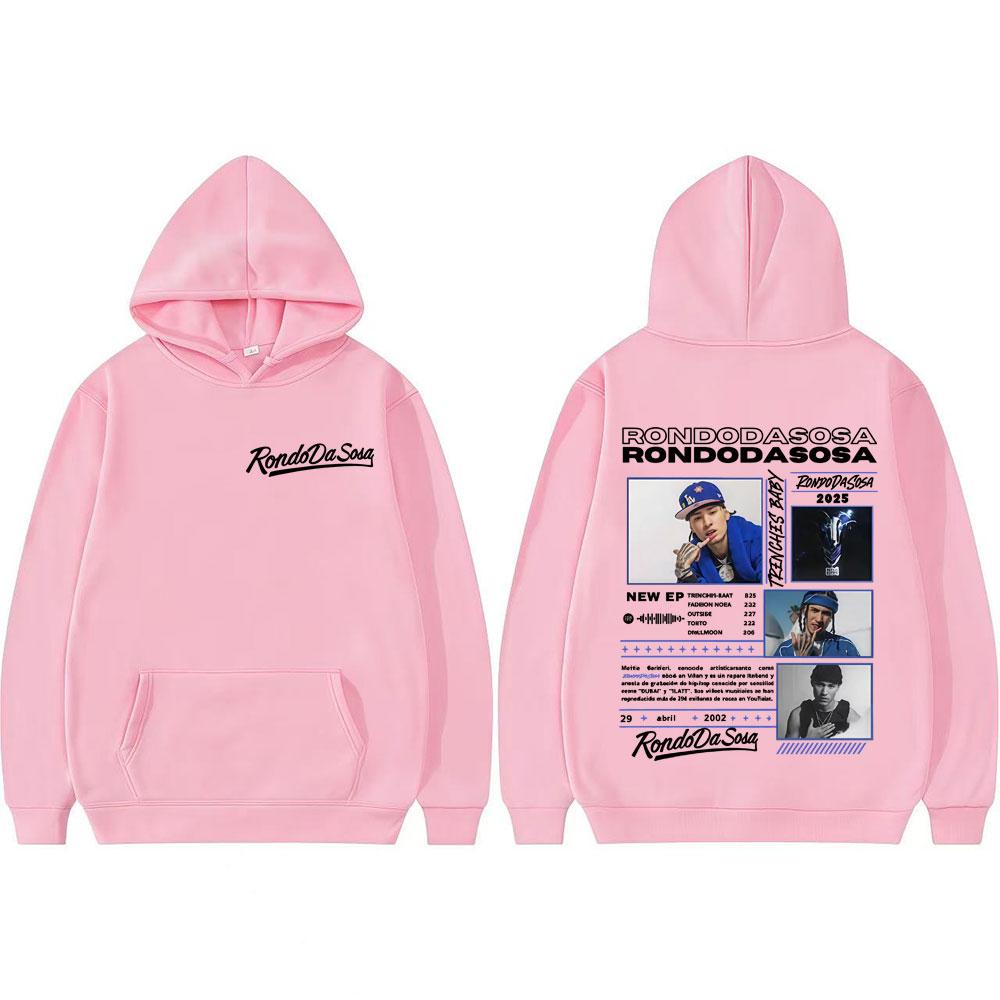 

Rapper Rondoda Sosa Trenches Baby Tour 2025 Double Sided Merch Hoodie Men Clothing Pullover Unisex Vintage Sweatshirt Streetwear L