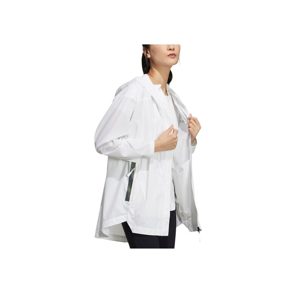 adidas Terrex W Myshelter Windbreaker Outdoor Sports Waterproof Hooded Jacket Women Jacket White GN7552