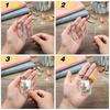 10Pc Acrylic Photo Frame Keychain Clear Picture Insert Blank Keyrings For Double-Sided Photos Diy Supplies