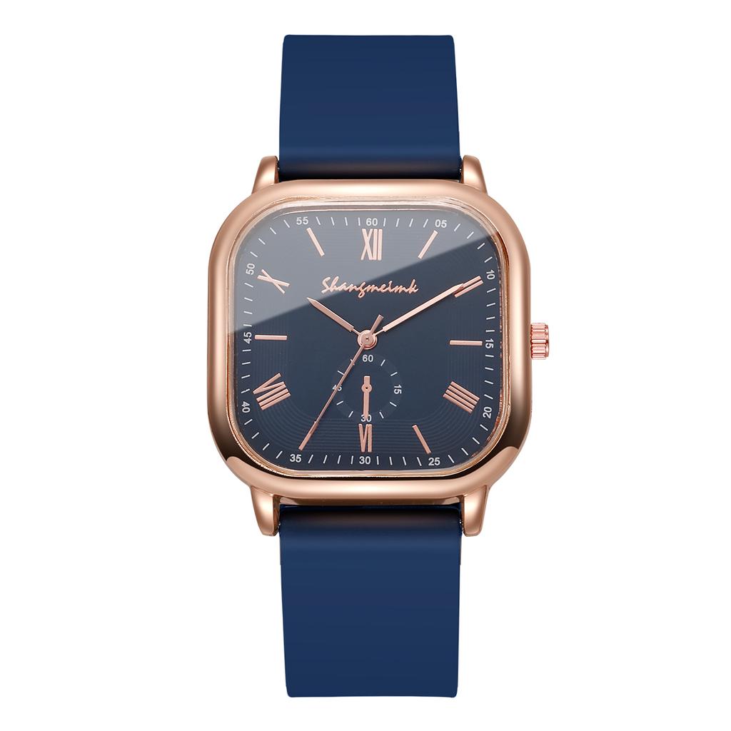 Mode Quadrat Damen Quarz Uhr Lässiges Silikonarmband Damenuhren Reloj Mujer