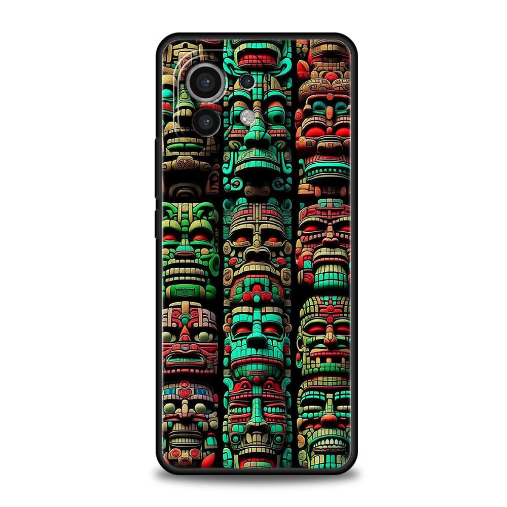 Phone Case Cover for Xiaomi Poco F7 F6 F5 F4 F3 X7 X6 X5 X4 X3 NFC M4 C51 C55 GT Pro 5G Soft TPU Fundas Vintage Totem Painting