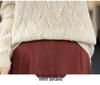 2023 Early Autumn Women's Round Neck Solid Loose Knit Hollow Wool Sweater Top