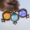 Genshin Impact Court Of Fontaine Vision Furina Weapon Chinese Game Periphery Glass Model Keychain Car Pendants Collectible Toy