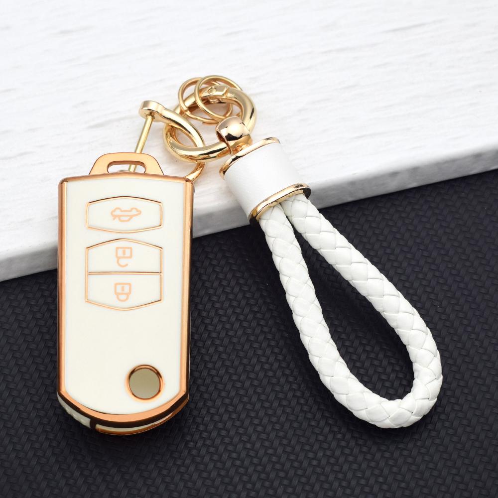 TPU Car Key Case Cover for Mazda Demio 2 3 5 6 M3 M5 M6 CX-5 CX7 CX9 RX8 MX5 MPV 3 Buttons Keyless Entry Fob Holder Protector