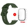 Case+Silicone Band For Huawei Watch Fit 3 Strap sport bracelet Tempered Glass cover Protector for Huawei Fit3 correa Accessories