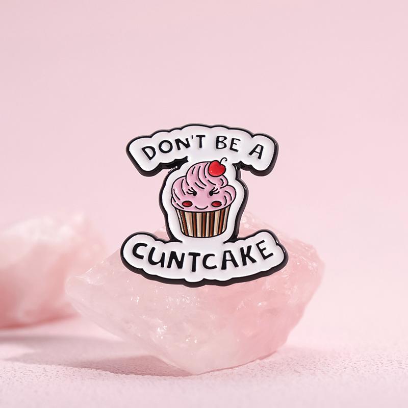 DON'T BE A DICKASAURUS Enamel Pins Custom CUNTCAKE TWATASAURUS Brooches Lapel Badges Cartoon Animal Jewelry Gift for Kids Friend