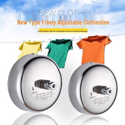 Invisible Stainless Steel Retractable Indoor Clothesline for Bathroom or Balcony