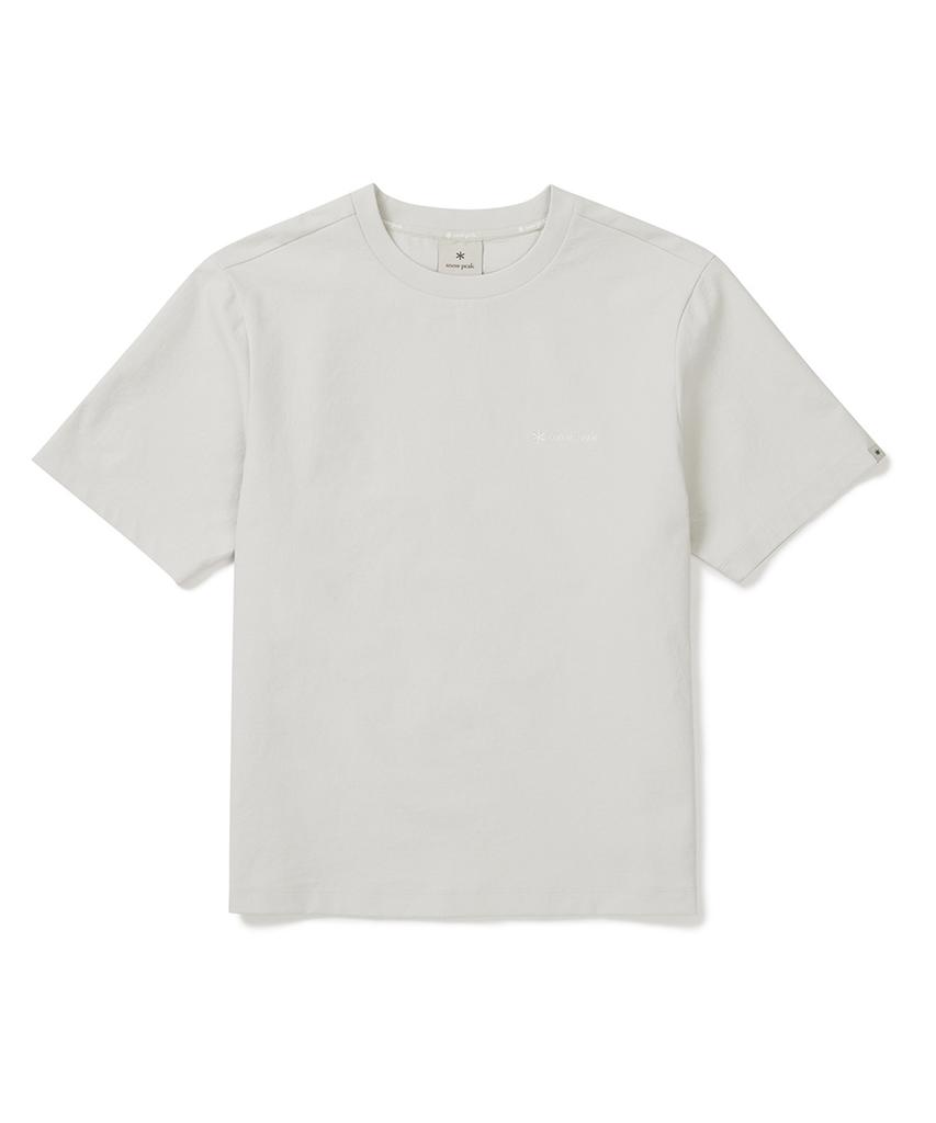 SNOWPEAK APPAREL Classic Woven Women'S Short Sleeve T-Shirt (S25Mwtts17) Light Beige