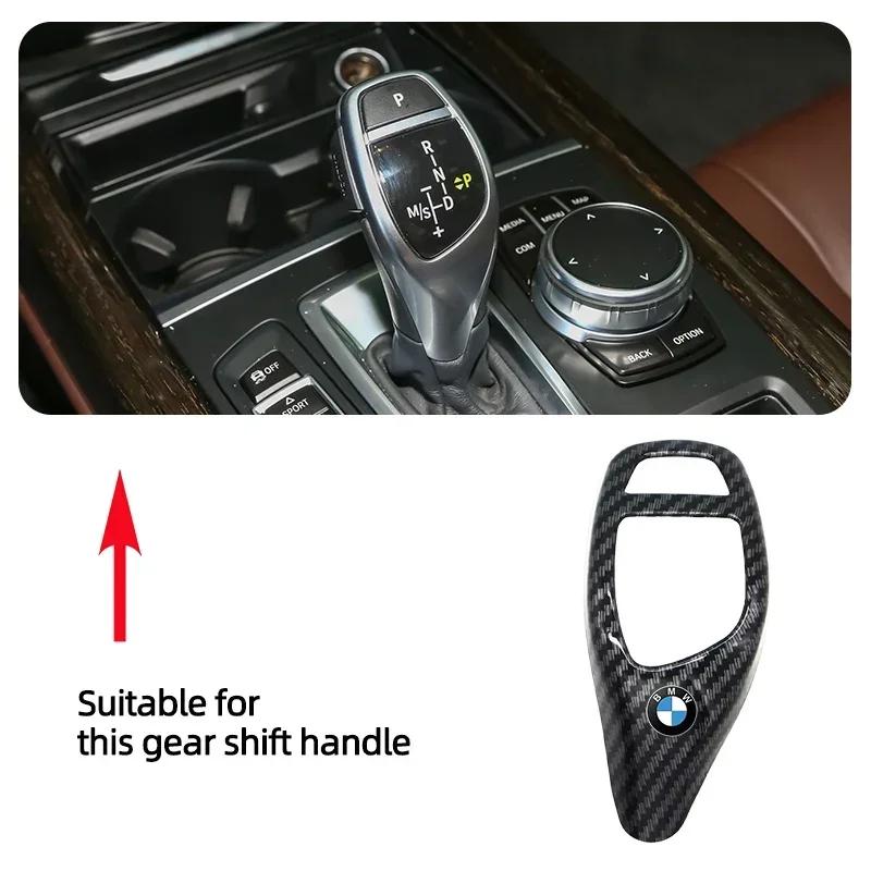 Car Gear Shift Handle Sticker Carbon Fiber Pattern Protective Cover For BMW M X1 X2 X3 X4 X5 X6 X7 E30 E39 E46 E60 E61 E90 E70