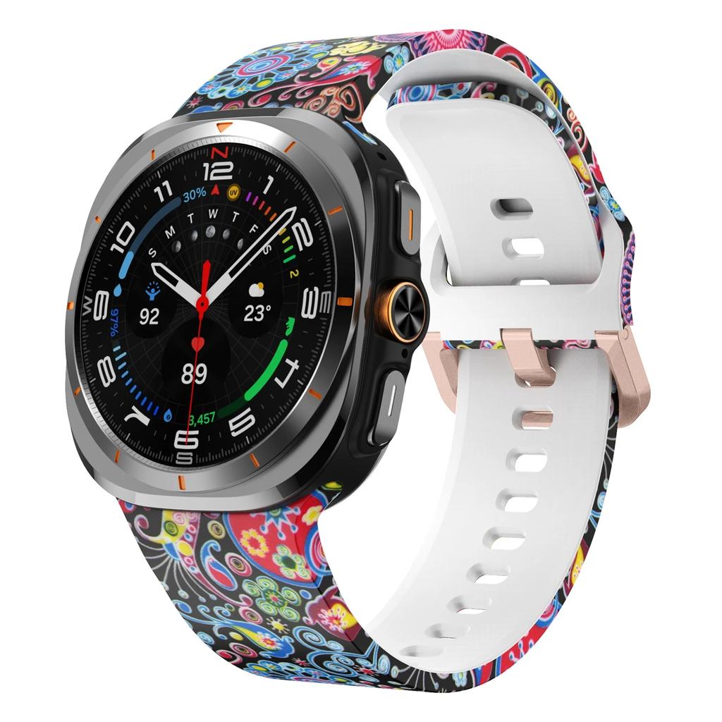 Drukowany silikonowy pasek do Samsung Galaxy Watch Ultra 47mm Pasek do Galaxy Watch Ultra 2 Sportowa bransoletka Paski do zegarka