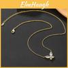 Butterfly Locking Chain Necklace Copper Zircon Elegant Style For Women Summer 2025