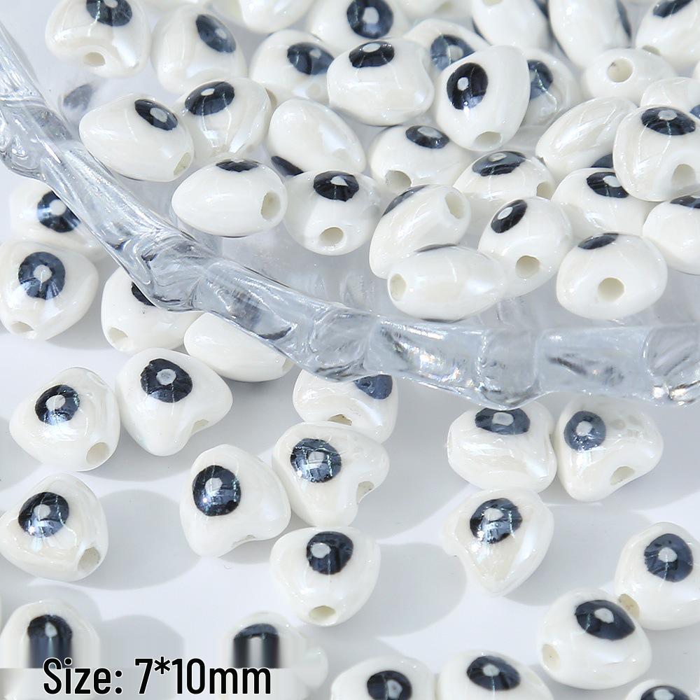3D Ceramic Panda Heart Flower Beads for DIY Bracelets