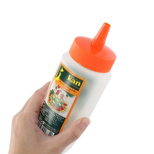 Kanda Kan Dressing Shaker, Polypropylene, 400cc, Made in Japan, Tsubame-Sanjo, Storage Container, Ketchup, Mayonnaise, Orange, 362033