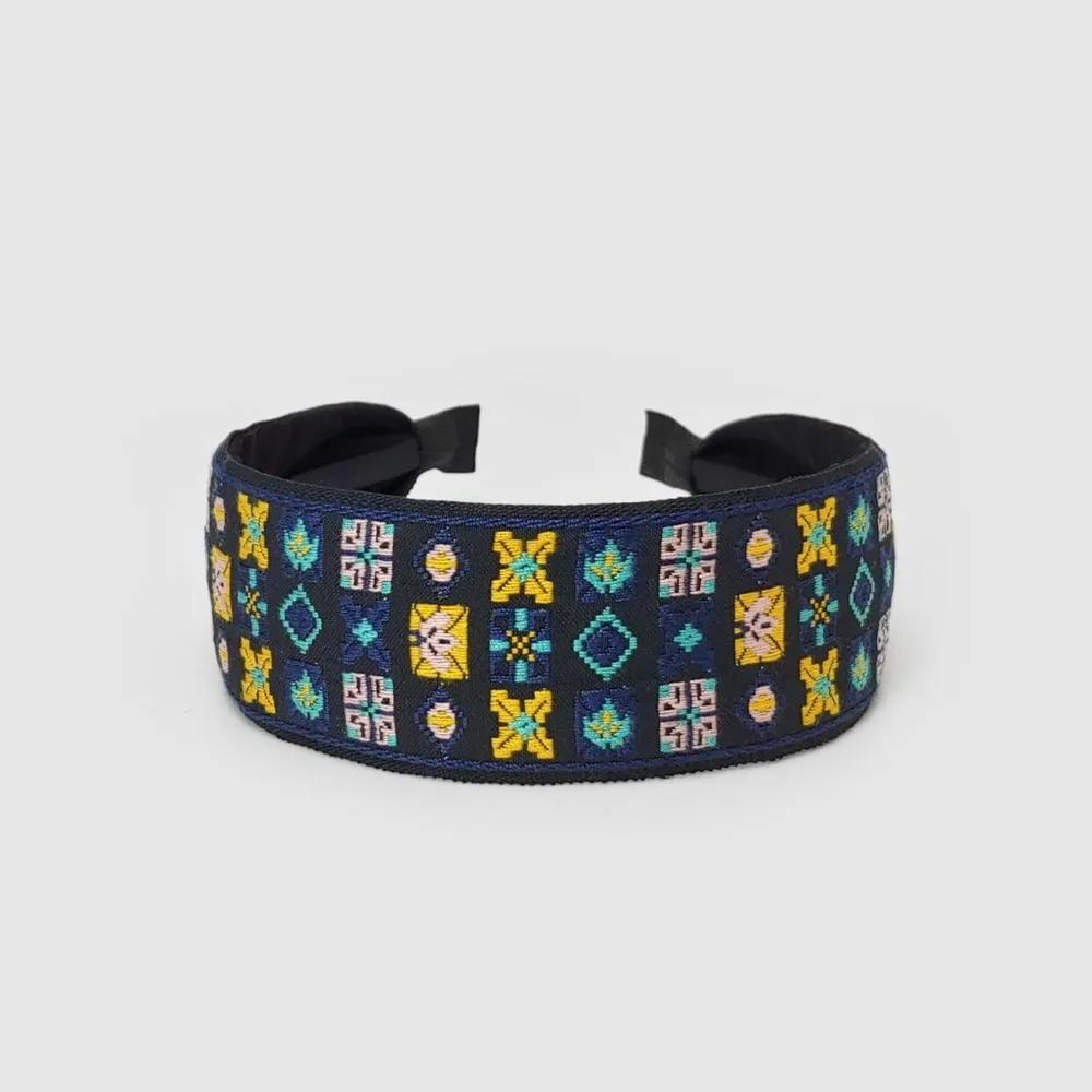 Lala Geometric Diamond Ethnic Hairband P Blue LALAH588 3306117 brown