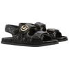 Gucci Wmns Double G Sandal 'Black' Women's 816625 AAEGP 1000
