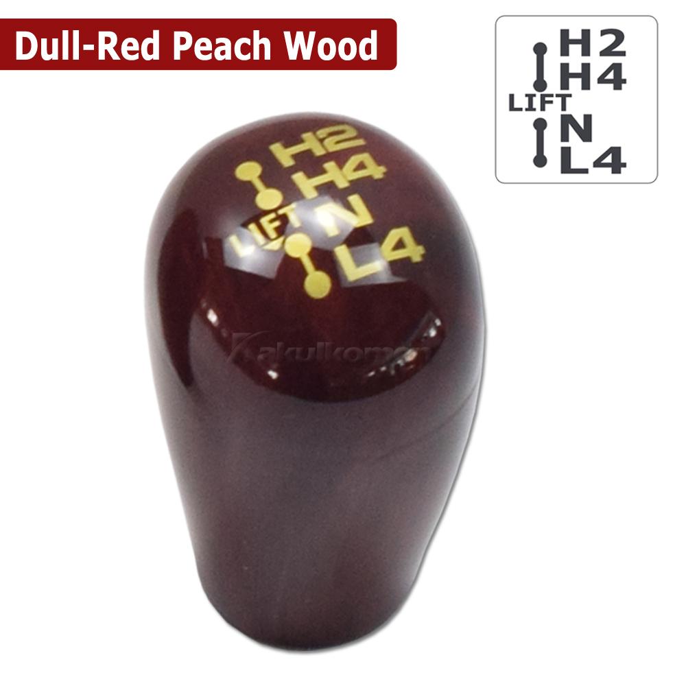 

Modern Peach Wood Gear Shift Knob Designed to Fit Various For Toyota For Land Cruisers and For Prados (LC76/LC80/LC100) Dull Red Wood-H2 L4