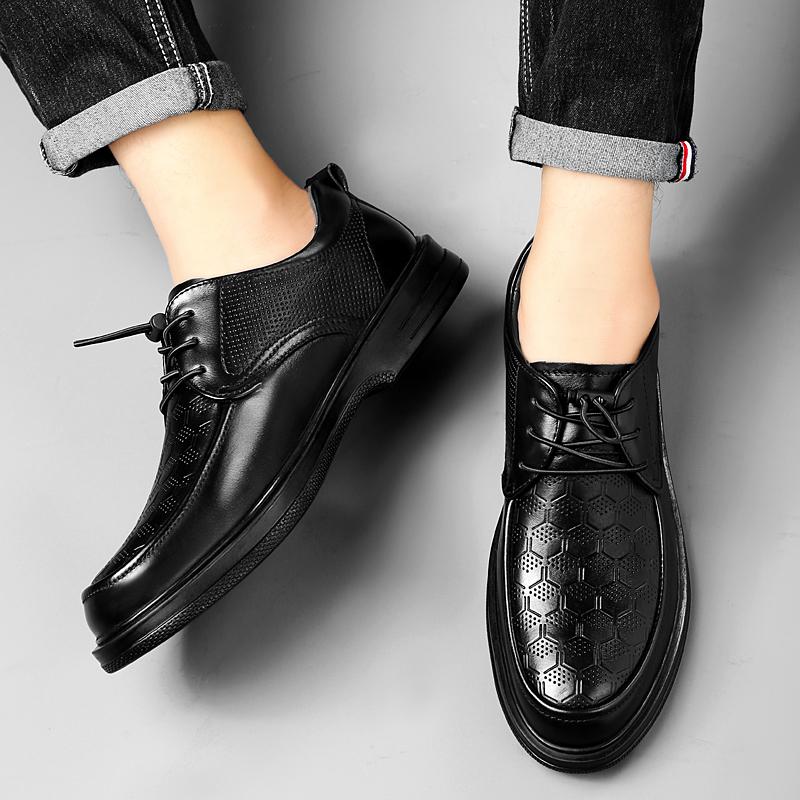 FashionHigh Quality Casual Shoes Men Genuine Leather Shoes Fashion British Style Anti-skid Oxford Shoes Luxury Brand Man Business Shoes