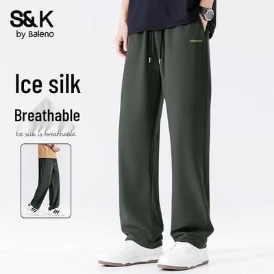 Baleno Men's S&K Ice Silk Straight-Leg Pants