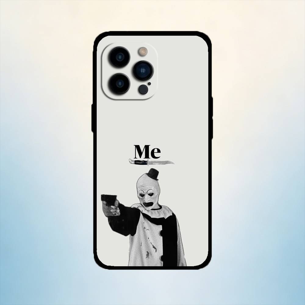 

AAA The-Clowns-horrors-T-Terrifier Phone Case For iPhone 17,16,15,14,13,12,11 Plus,Pro Max,XS,Soft Silicone Black Cover iPhone16se4