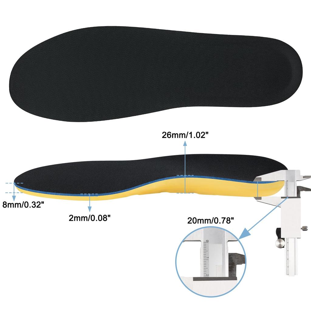 Endoto Insoles for Carhartt Work Boots Replacement Men's - Insoles/Insoles (Size 25.5cm)