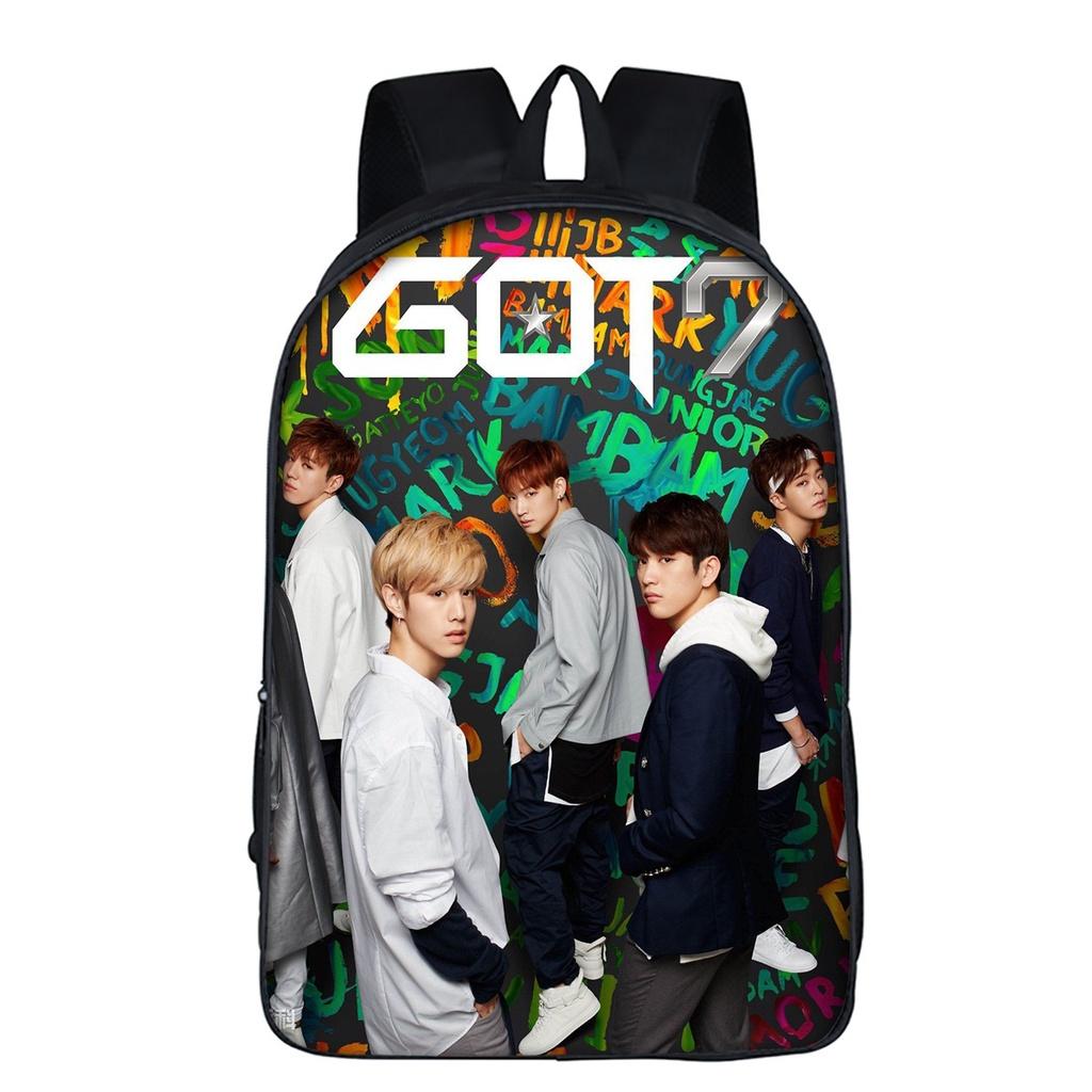 Durable Kpop Got7 Idol Team 3d Print Backpack With Spacious Compartments
