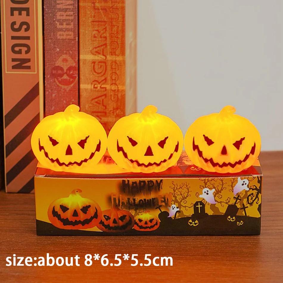 Halloween Kürbis Laterne Kerzenlicht Schädel Geistergesicht Lampe Kinder Geschenk Für Schlafzimmer Gartenparty Dekoration Atmosphärenlicht