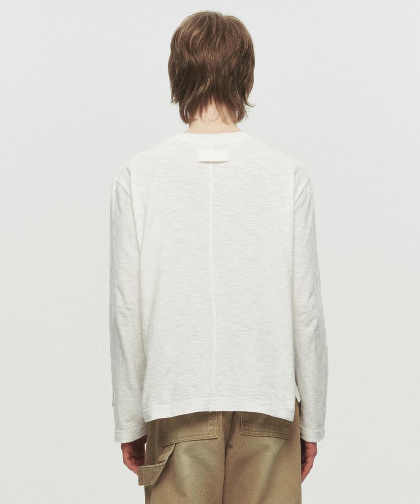 Hoite Raw Long Sleeve T-Shirt (White)