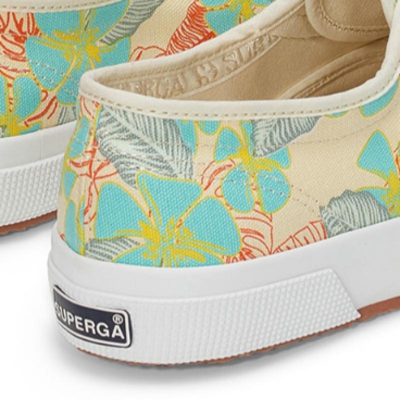 Superga S31351waep Superga 2750 Hibiscus Flower Beige