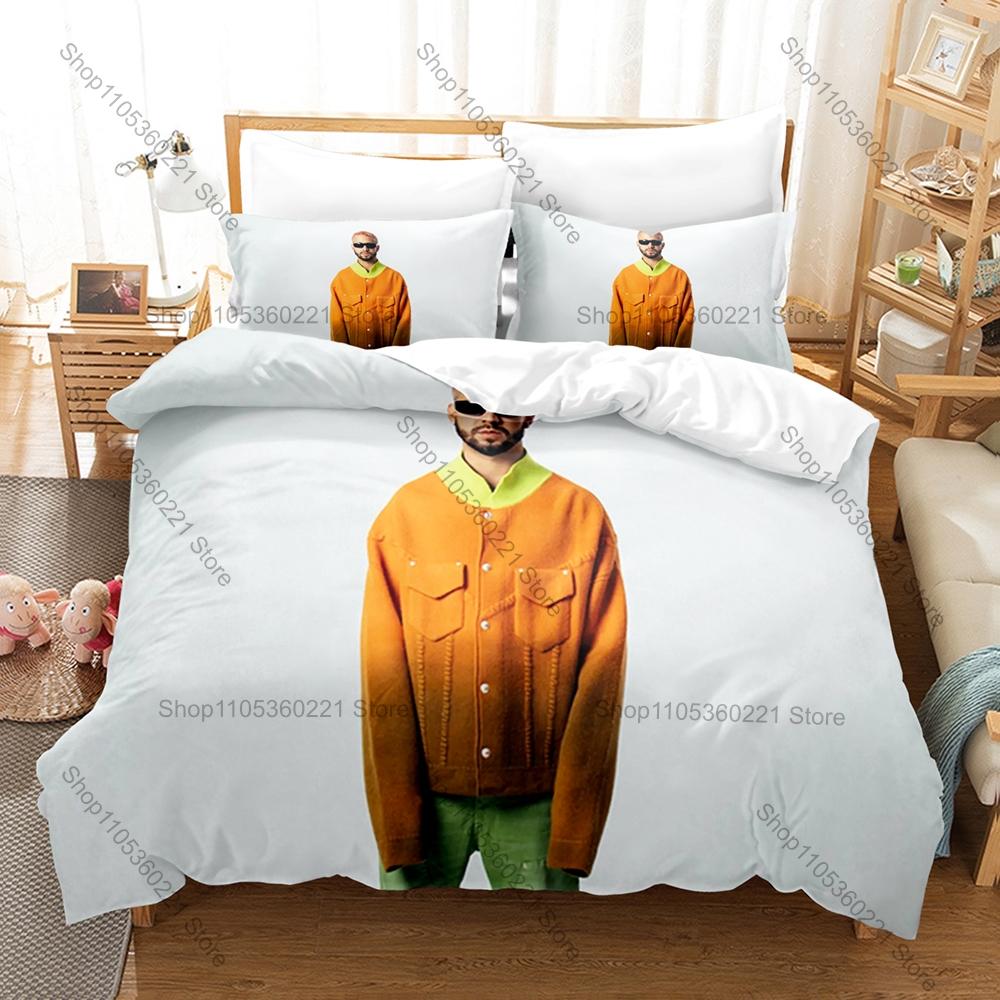 Trendy Mora Lo M-Mismo Reggaeton Graphic Bedding Set Duvet Cover With 2 Pillowcases Teen Bedroom Decoration