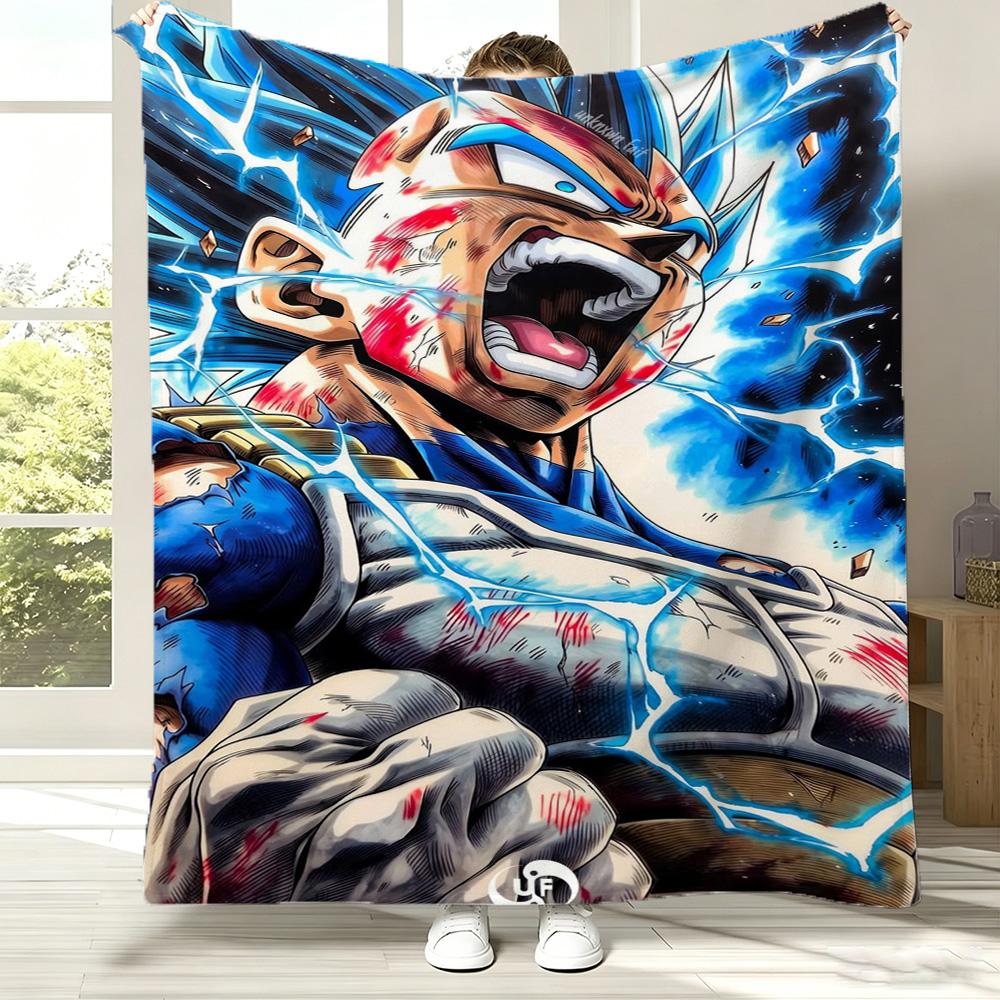 3D D-Dragon Ball Z Super Goku Vegeta Ultra Soft Warm Flannel Blanket For Wall Living Room Decor Bed Picnic Office Birthday Gift