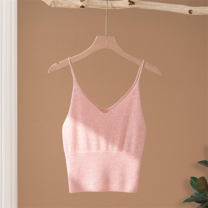 Women's Cashmere Camisole - 100% Pure Cashmere, Autumn/Winter, Slim Fit, Solid Color, Fashionable Knit Vest