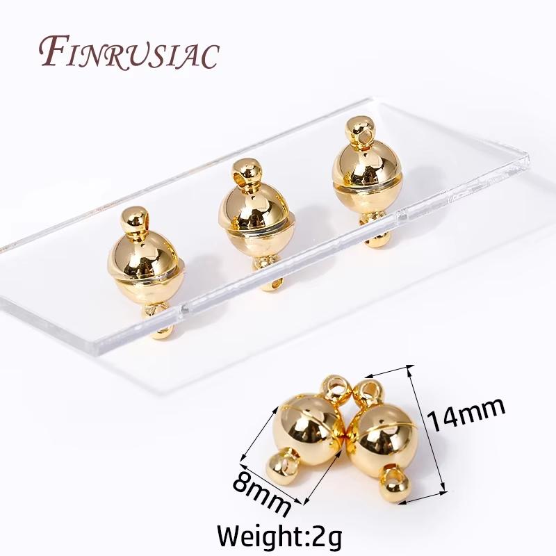 18K Gold Plated Magnetic Clasp For Jewelry,Brass Magnetic Lock,DIY Jewelry Making  Supplies DIY Necklaces&Bracelets Accessories